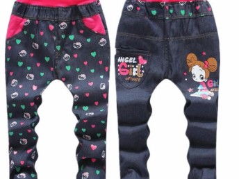 圖 5元夏季爆款卡通牛仔長褲批發貨到付款3 7歲小朋友七分褲批發 廣州服裝 鞋帽 箱包